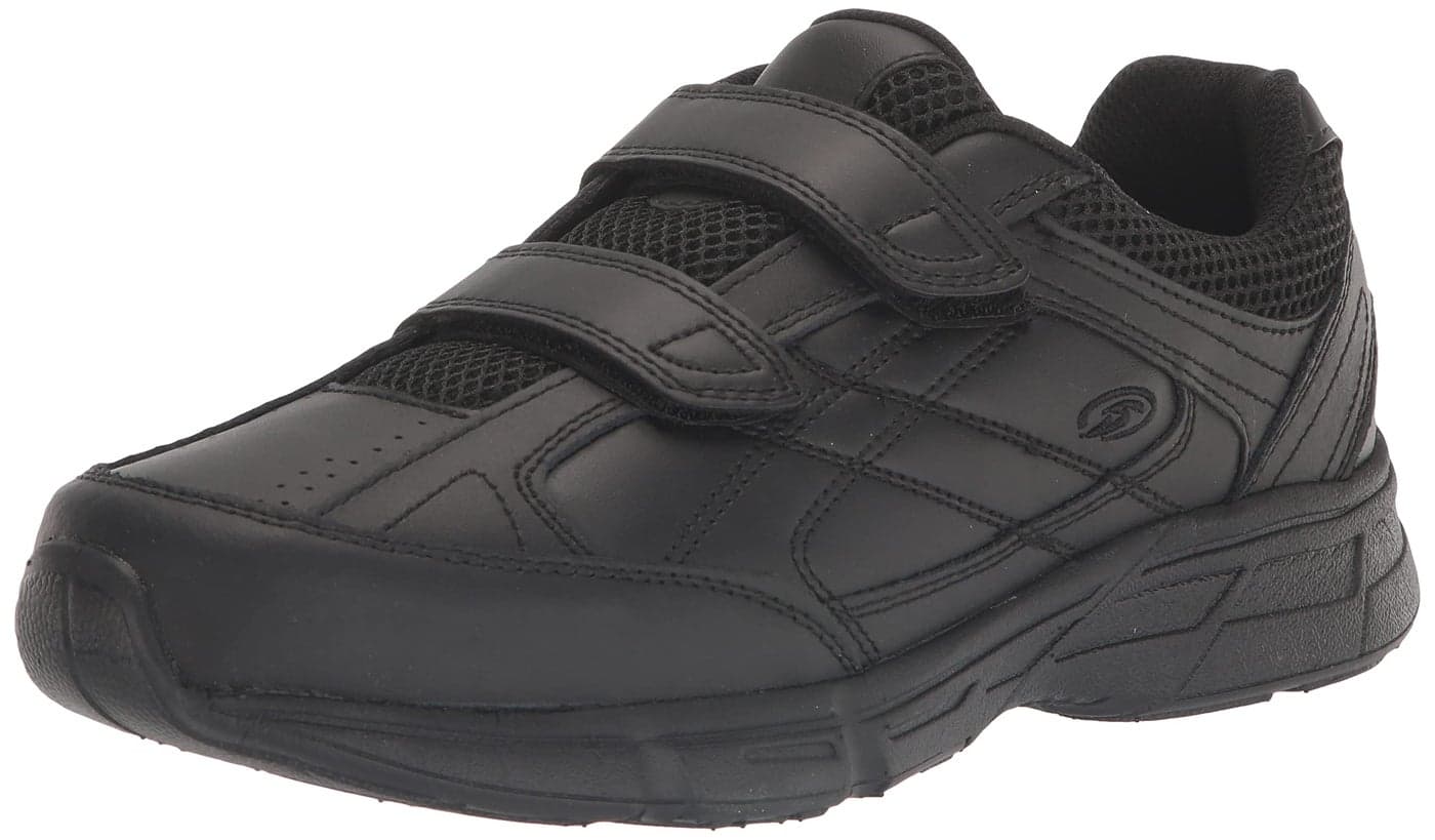 Dr. Scholl's - Men's Brisk Light Weight Dual Strap Sneaker, Wide Width (11 Wide, Black)
