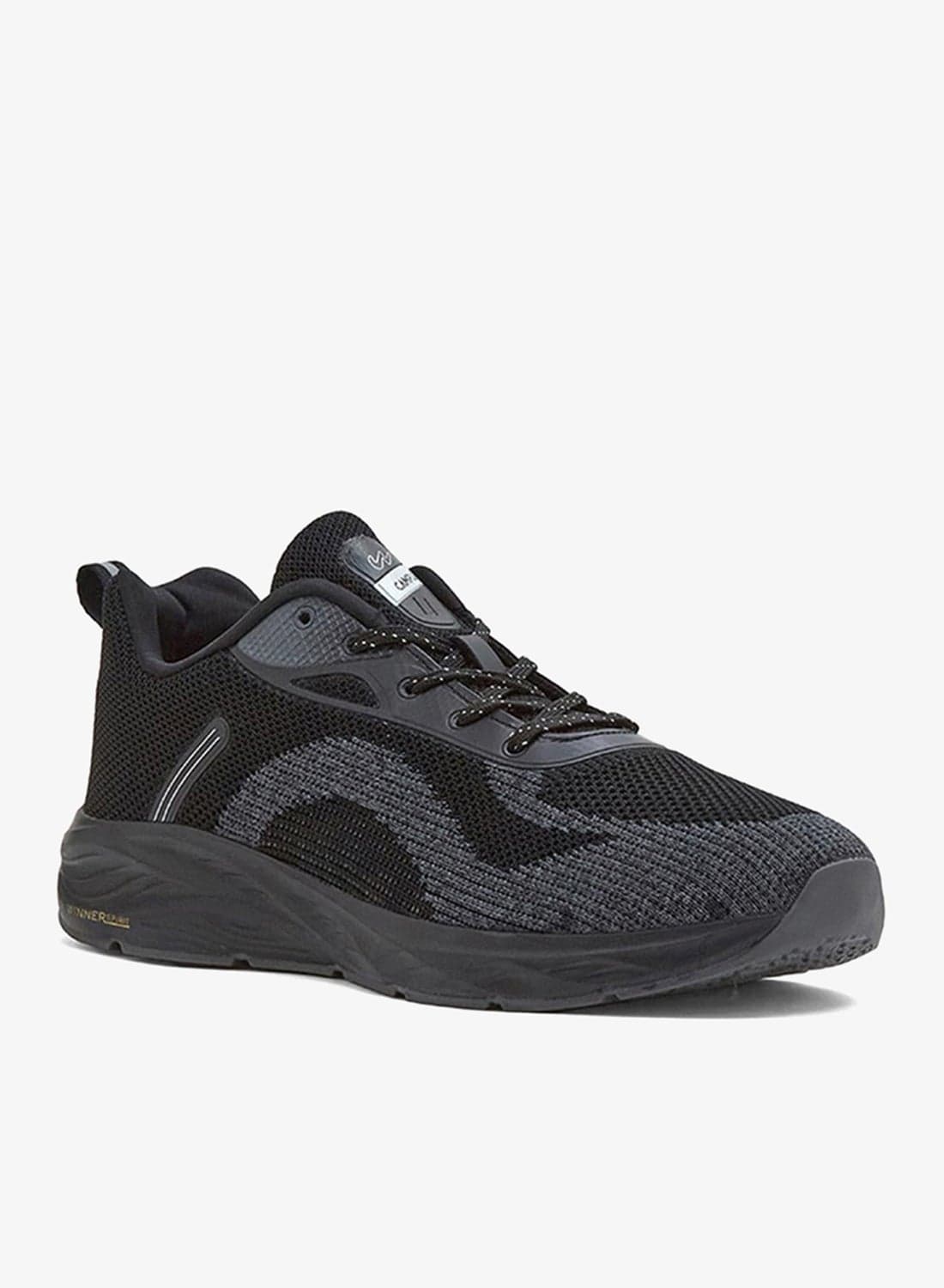 Men Elan Memory Foam Lace-Up Running Shoes-Black/Grey
