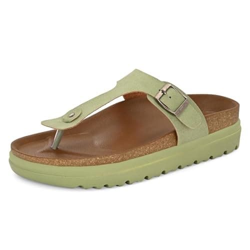 Centrino Women’s Berkin-Style Slip-On Sandals | Open Toe Design | Soft PU Footbed | Lightweight & Comfortable | Arch Support | On-Grip Sole | Casual Outdoor Wear (9217)