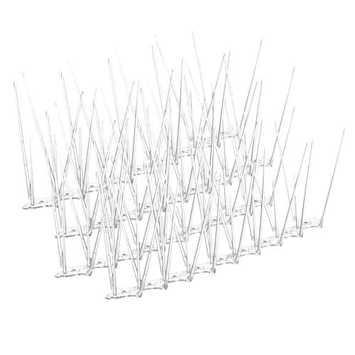Kuber Industries Pack of 6 Transparent Bird Spikes for Pigeon Control | Plastic Weather Resistant Anti-Pigeon Spikes for AC/Window & Outdoor Balcony