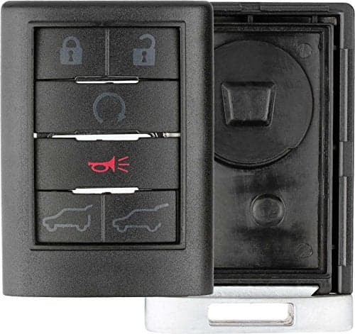 KeylessOption Keyless Entry Remote Key Fob Shell Case Button Pad Cover For Cadillac Escalade EXT ESV