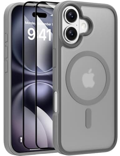 Xlevel for iPhone 17 Case Compatible with MagSafe Translucent Matte Slim Minimalist Magnetic Cases Military Grade Shockproof Protective AntiScratch Phone Cover 63 InchGray