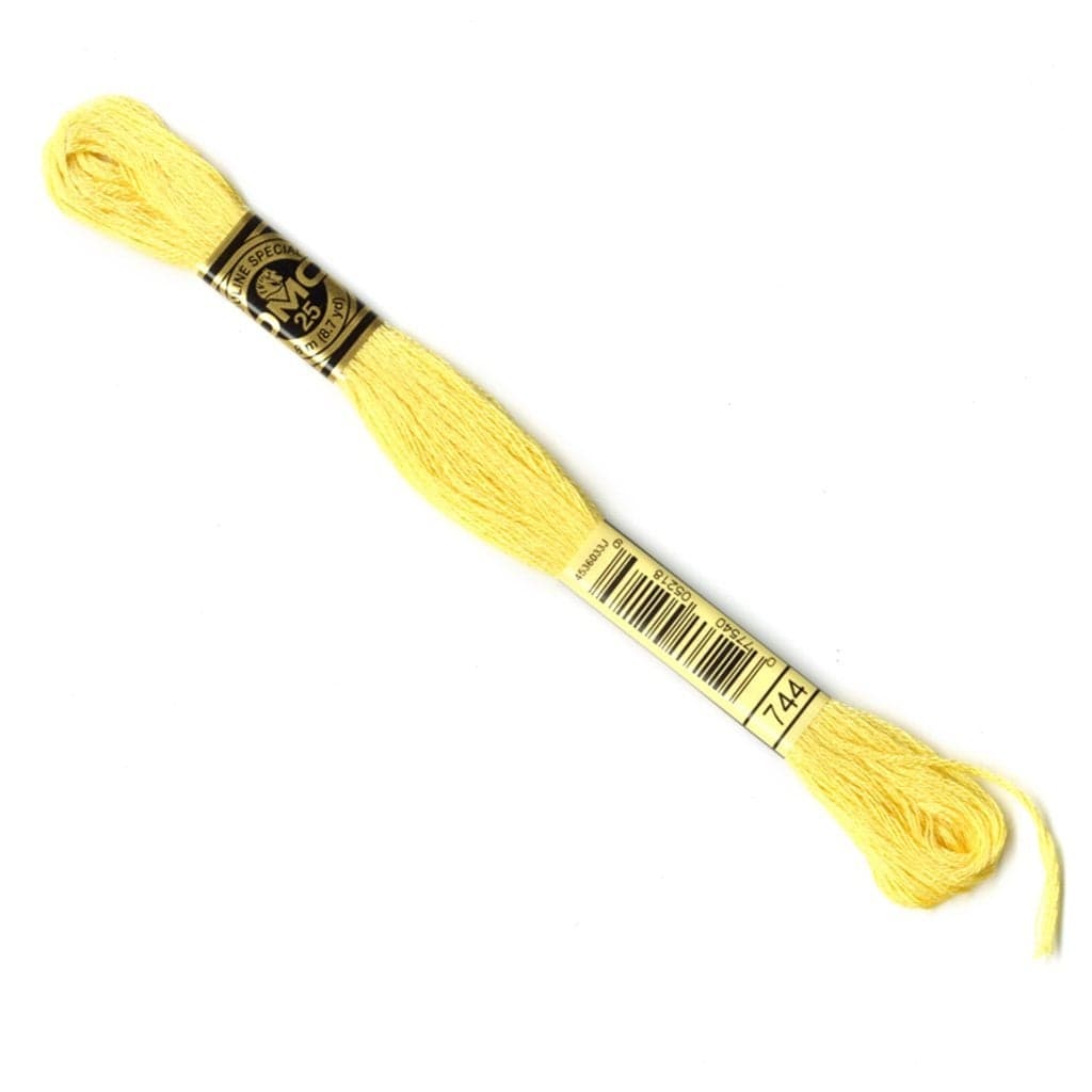 DMC Stranded Cotton Embroidery Thread 744 per skein