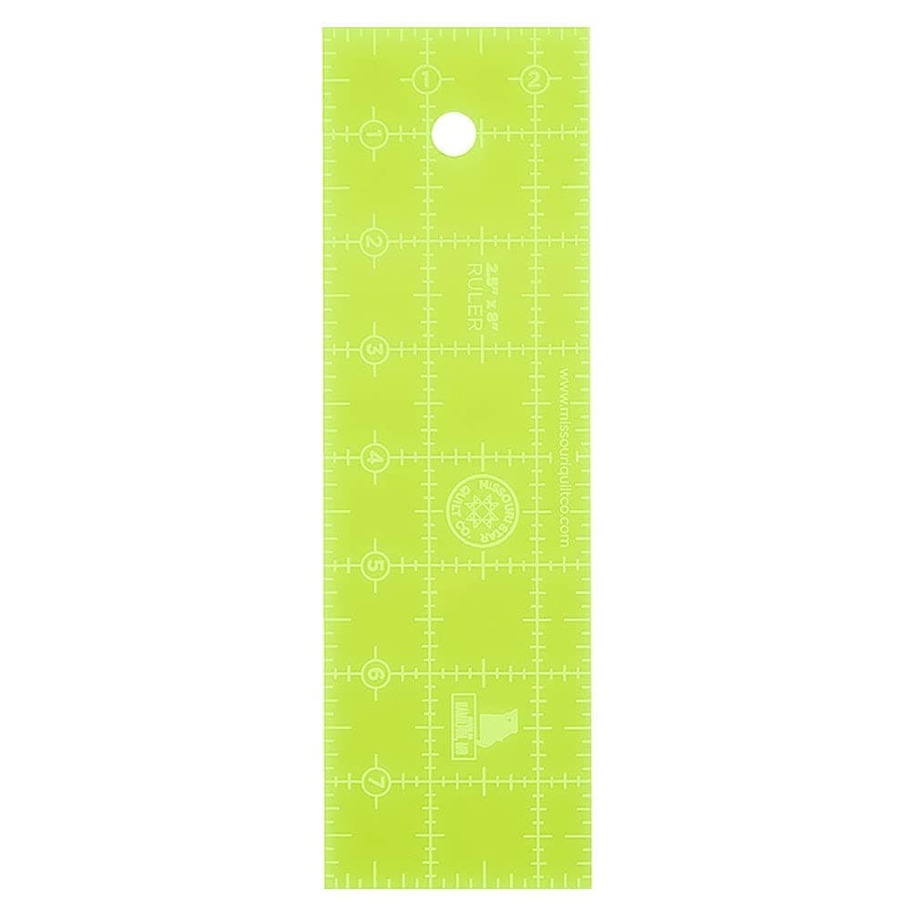 Acrylic Quilting Ruler 25 inch x 8 inch Small Ruler for Sewing Measuring and Cutting Quilt Fabric Straight Edge Tool for Jelly Rolls Mini Charm Pack Quilts and DIY Craft Projects Green