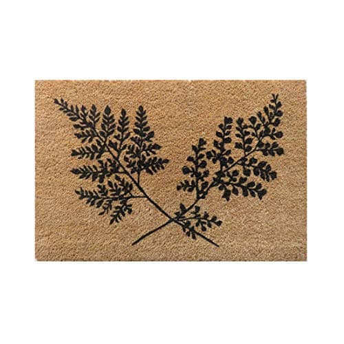 ATMAH Fern Frond Coir Doormat, Size 40cm x 60cm