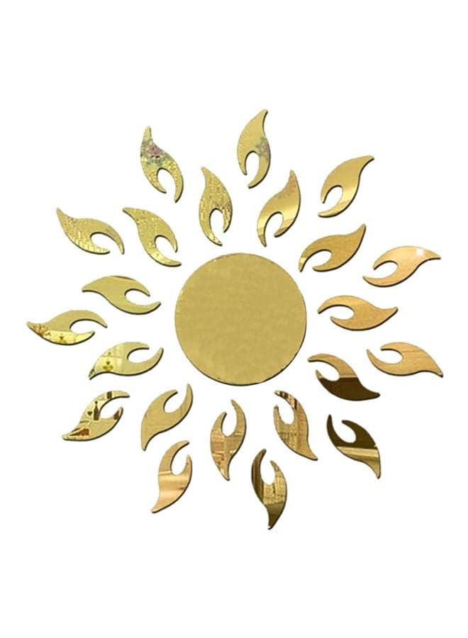 3D DIY Mirror Wall Sticker Gold 50x50centimeter