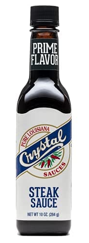 Crystal Louisianas Steak Sauce 10 Ounce Compliments Steak Chicken Pork Grilled Baked or Fried Zesty Smoky Black
