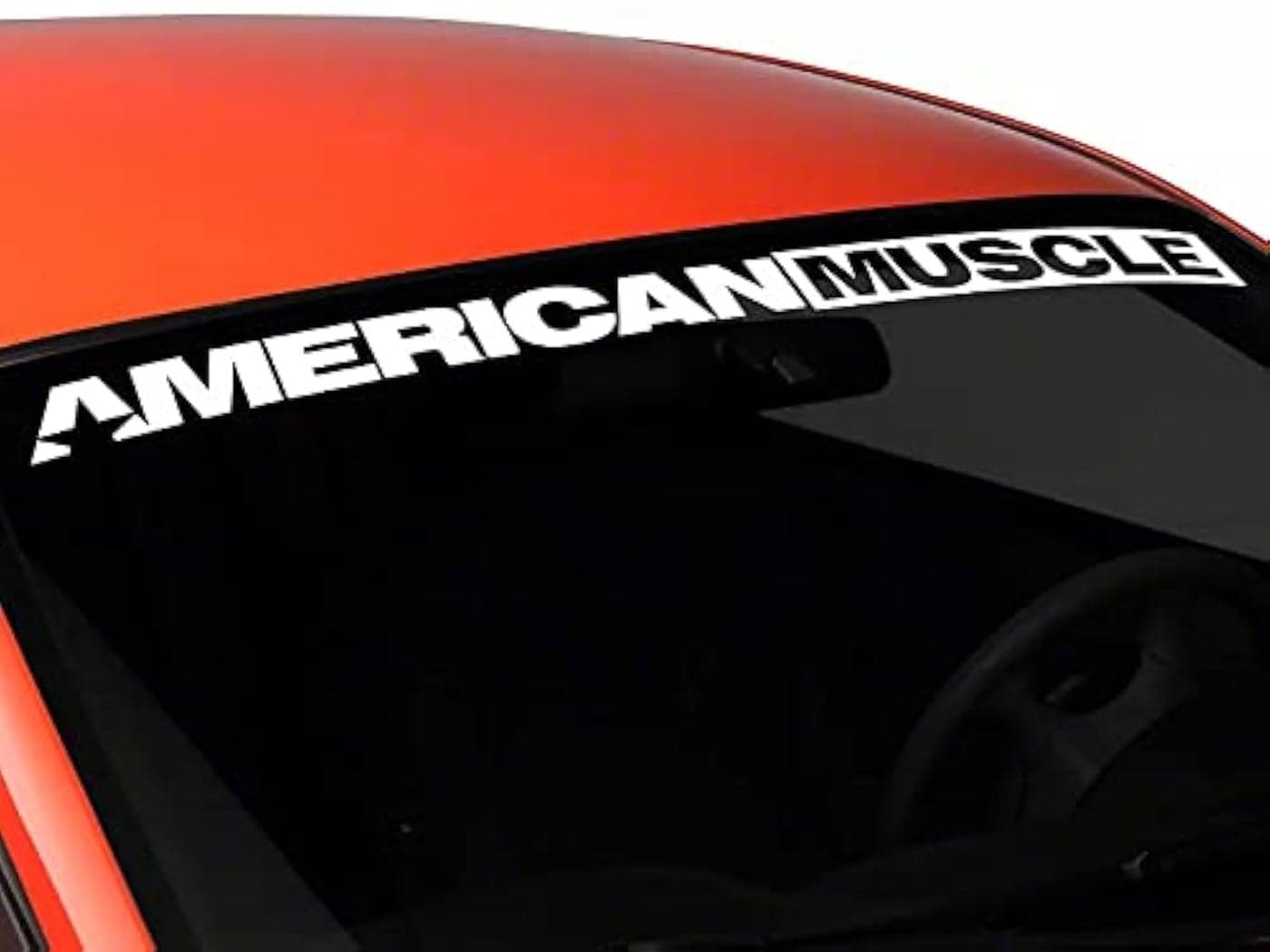 American Muscle USA Car Sticker Decal Truck Windshield Banner Sticker 45 x 5 inches White Letters Die Cut Vinyl
