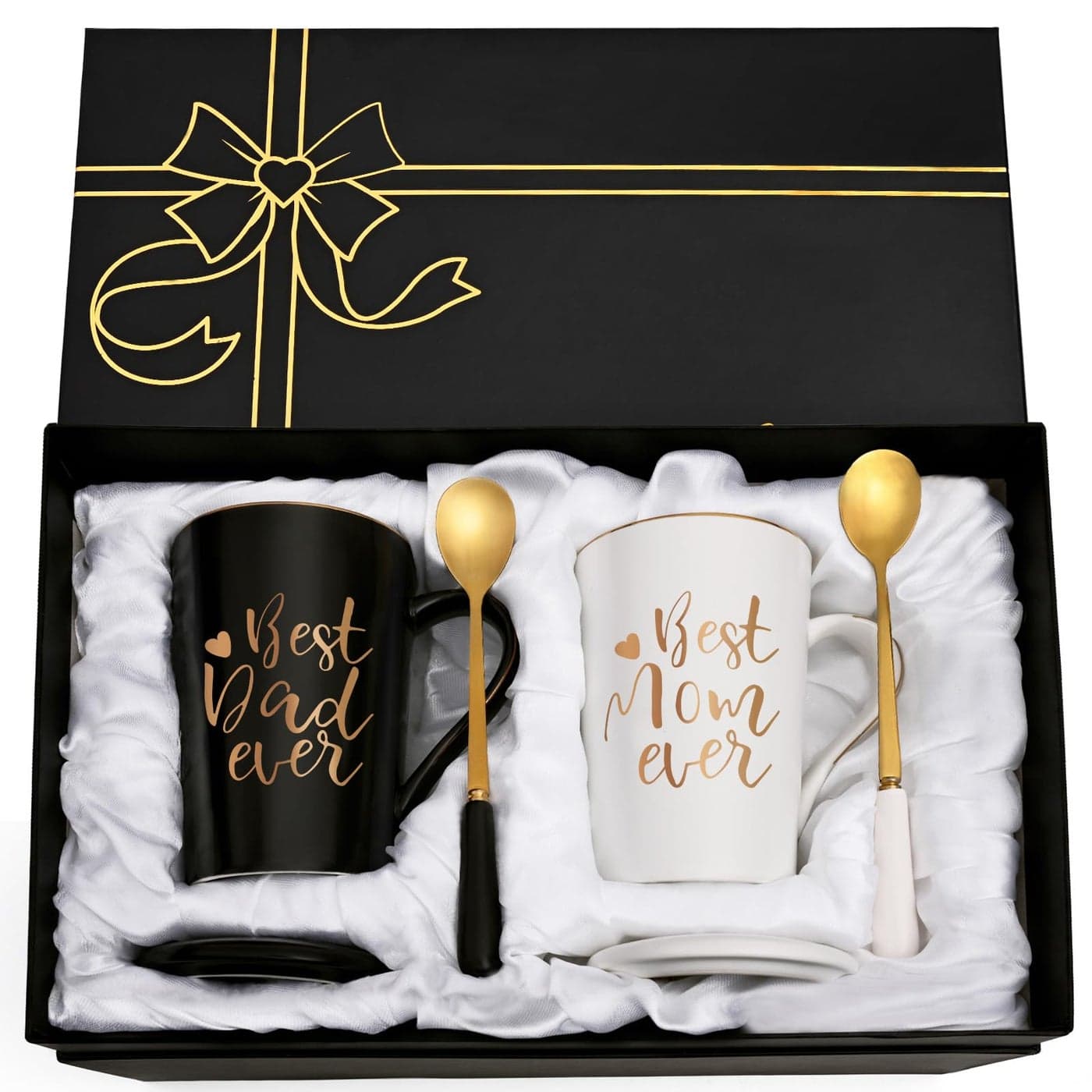 YHRJWN Best Parent Gifts Dad Mug Mom Mug 14 Oz Coffee Mug for Christmas Mothers Day