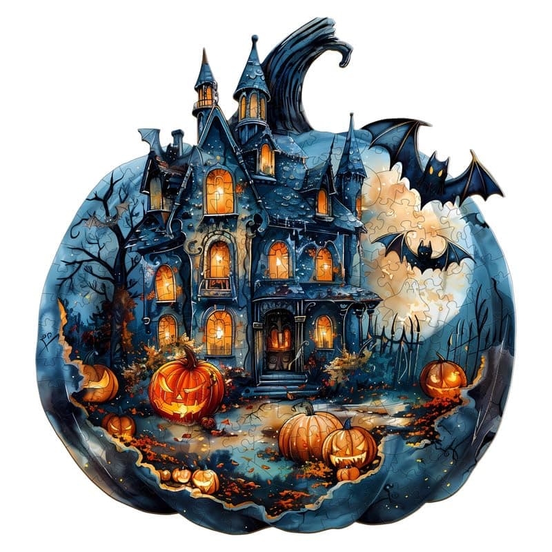 Jigfoxy Wooden Puzzles for Adults Halloween Pumpkin Wood Puzzle for Adults Unique AnimalShaped Wooden Jigsaw Puzzle Christmas Thanksgiving Gifts for Family and Friends S85 78in100pcs
