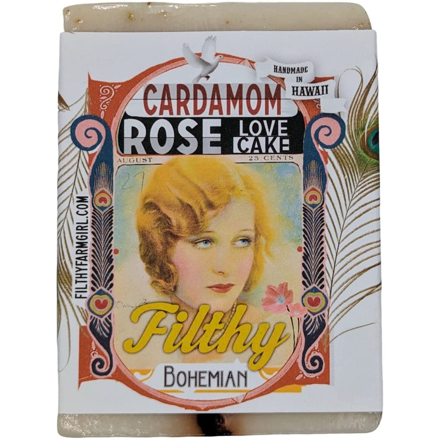 Filthy Bohemian Cardamom Rose handmade soap
