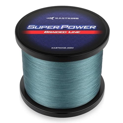 KastKing Superpower Braided Fishing Line,Low-Vis Gray,30 LB,1097 Yds