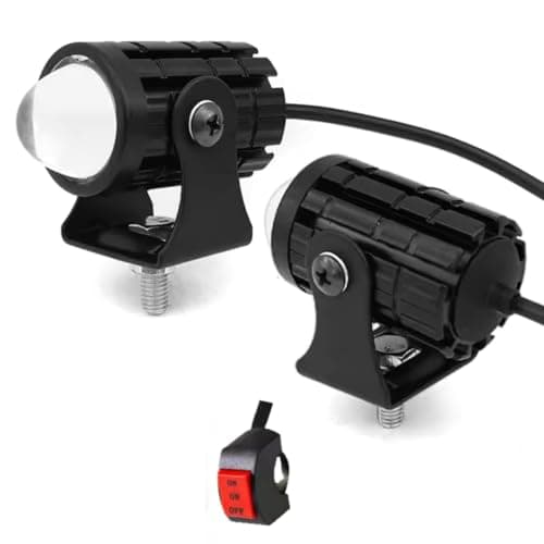 Royal Piston Mini Light Big Impact Fog Lights | Dual Powerful Beam Yellow/White | with Switch Gear for Bike, Car, SUV