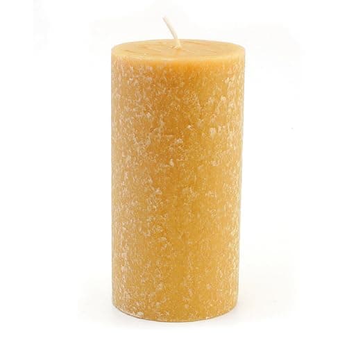 Root Candles Unscented Candles Premium Beeswax Blend Pillar Candle, 3 x 6-Inch, Butterscotch