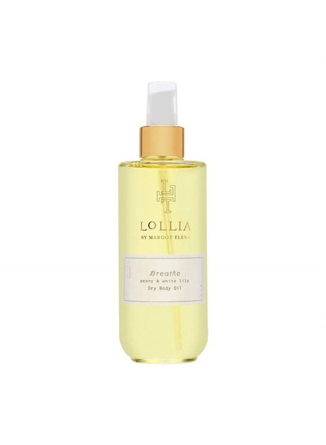 Breathe Dry Body Oil, 6.8 Fl. Oz. – Peony & White Lily – Women's Body Oil, Scented Body Oil, Moisturizing Body Oil, Dry Body Oil for Women, For All Skin Types