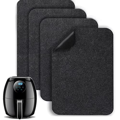 Heat Resistant Mats for Air Fryer Coffee Maker Kitchen Countertop, 4 Pcs 16 x 12 In Non-slip Silicone Appliance Slider for COSORI Ninja Foodi Air Fryer Toaster Oven Blender