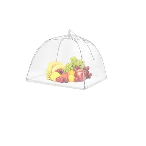 LUPINEZ Pop-Up Food Mesh Tents Umbrella Covers Reusable and Collapsible 17 x 17inches Outside Picnic Camping Parties BBQs Reusable and Collapsible Mesh Food Covers Tent (Pop-Up Food Mesh Tents -1)