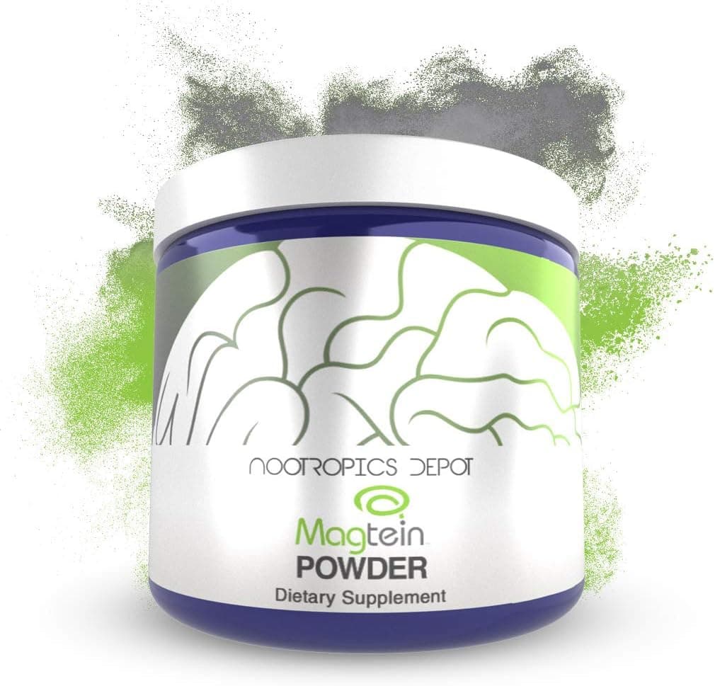 Nootropics Depot Magtein Magnesium LThreonate Powder 120 Grams Mineral Supplement Natural Supports Mitochondrial Function Cognitive Function Promotes Heart Cardiosvascular Health