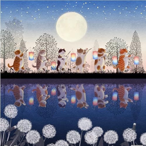 Pintoo Jigsaw Puzzles 900 Piece for Adults Nyangsongi Cats Night Tour Beautiful Plastic Puzzle for Home Decor Zero Dust Easy Storage H3371