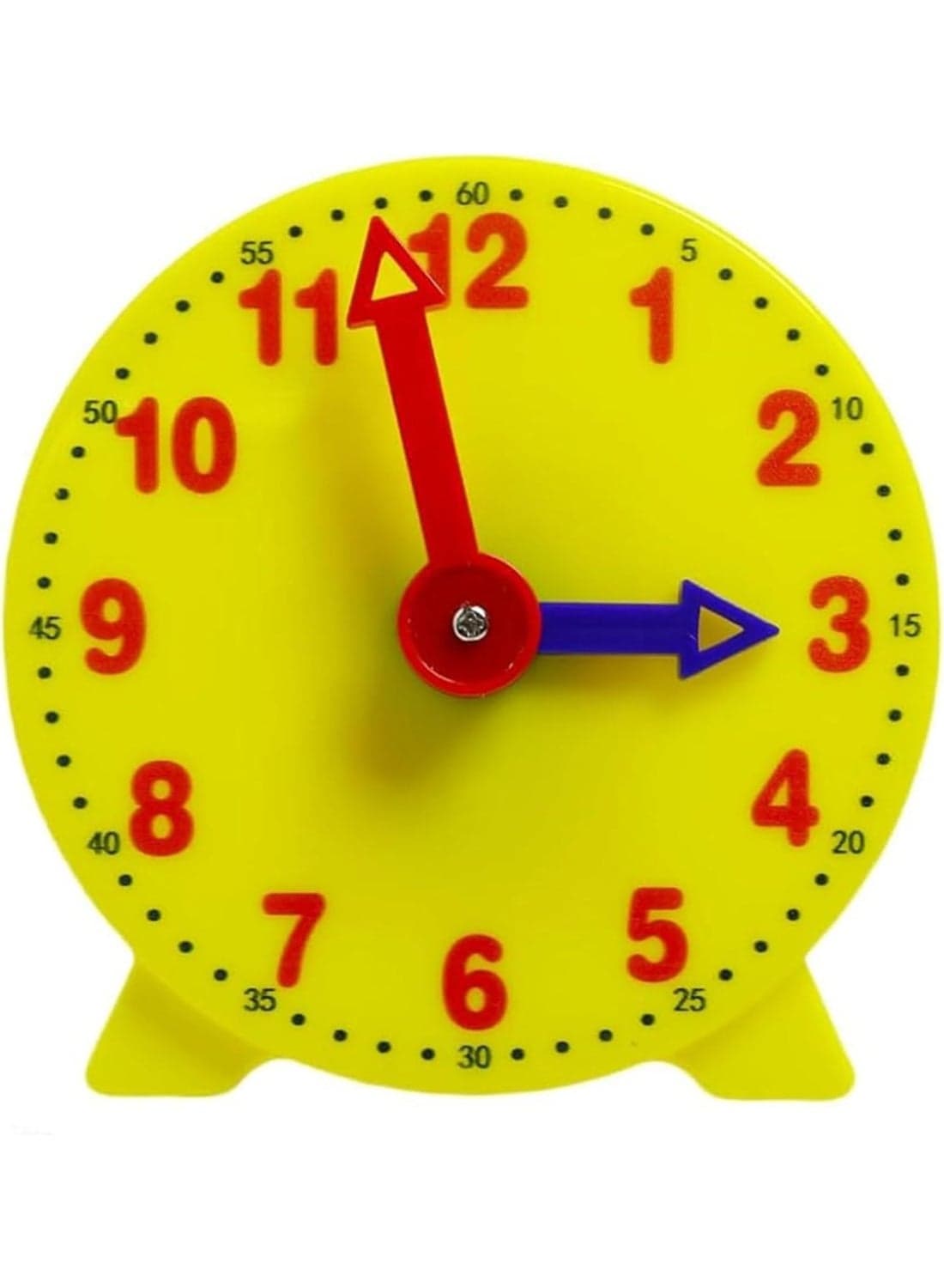 Learning Clock, Time Telling Clock for Kids Children Students, Mini Learn To Tell The Time Puzzle Educational Tool, Math Learning in Classrooms Demonstration 12 Hour Two-Hand Linkage Ages 5+