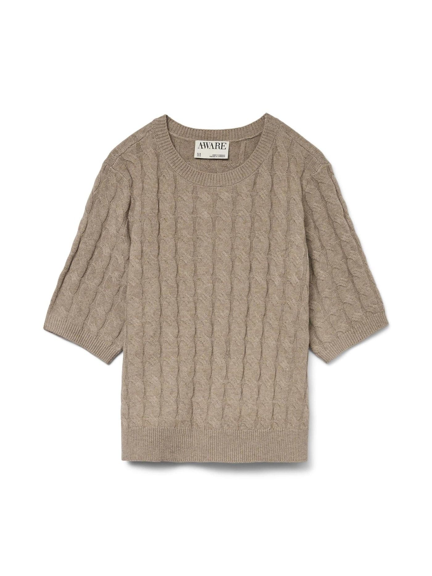 VERO MODA Women Regular Fit Beige Sweater