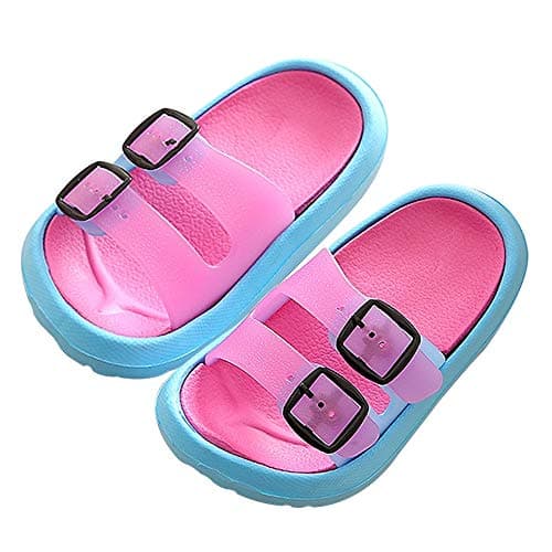 techcity Toddler Boy Girl Sandals Little Kids Slide Non-Slip Beach Water Shoes Lightweight Shower Pool Summer Slippers