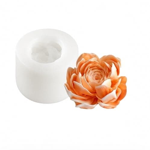 ZJSTRO Candles Molds for Candle Making 3D Flower Silicone Molds for Fondant Chocolate Candy Cake Decorating Baking Candle Soap Pastry Polymer Clay Craft Mould Herbaceous Peony