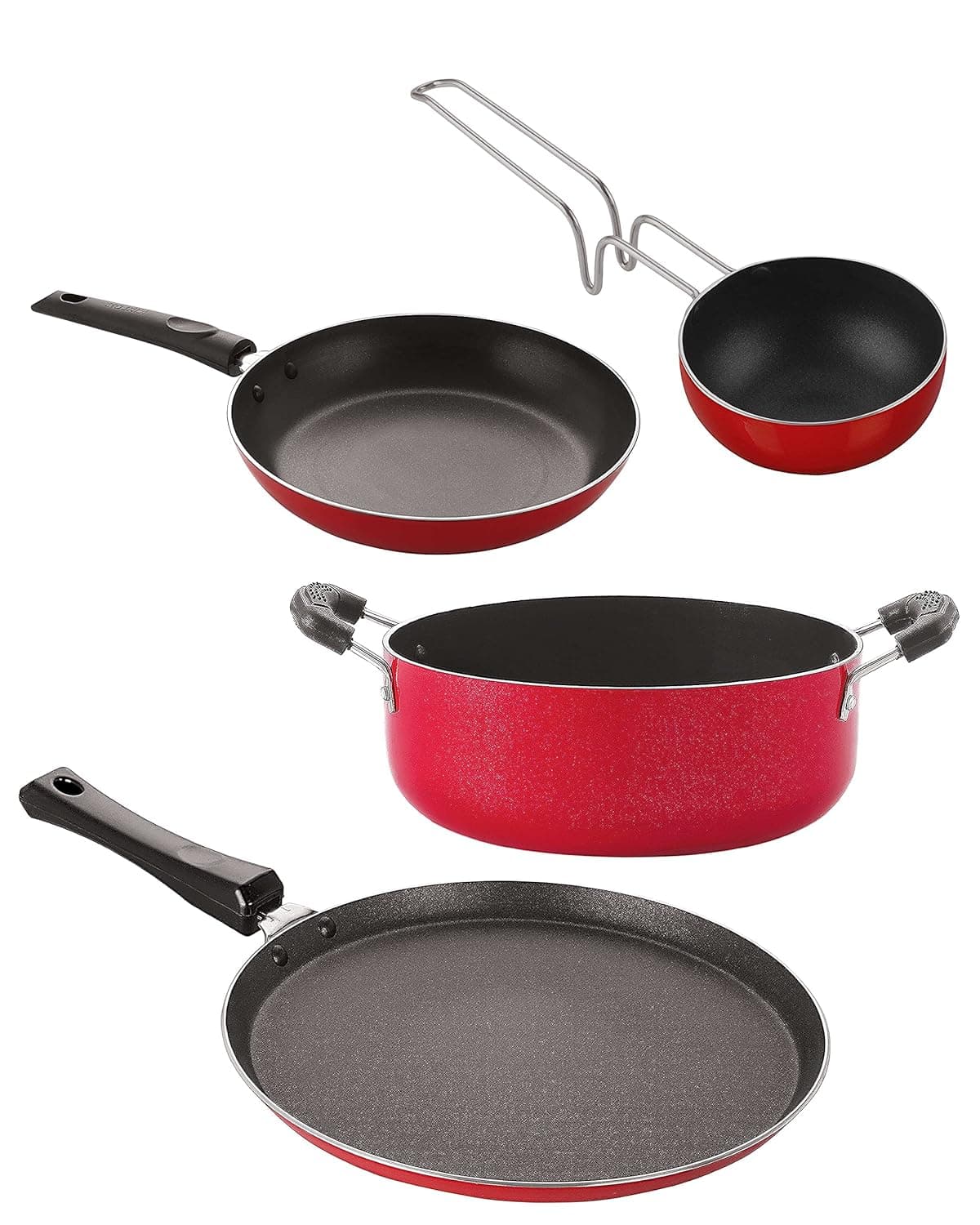 Nirlon Dishwsher Safe Non Stick Gift Cookware Set of 4 Pieces FT11_TP22_VG_CS24