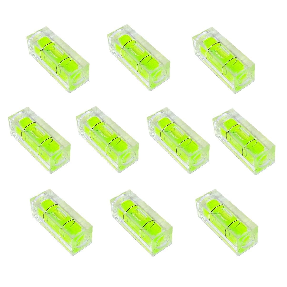 ZUJHPYMI 10Pcs Small Bubble Level 10x10x29mm Mini Square Bubble Spirit Levels Precision Measuring Layout Tools 10x10x29mm NonMagnetic