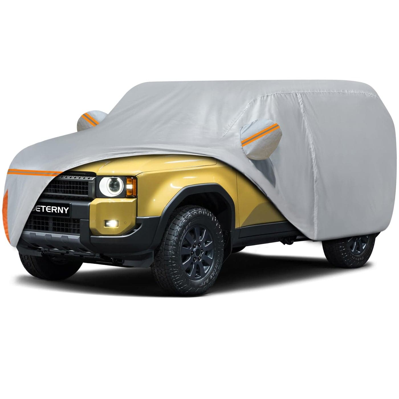 Car Cover for 20072025 Toyota Land CruiserLexus LX Waterproof Customfit All Weather Sun Rain UV Snow Wind Protection Outdoor Indoor Full Car Cover with Door Zipper Cotton LiningGrey