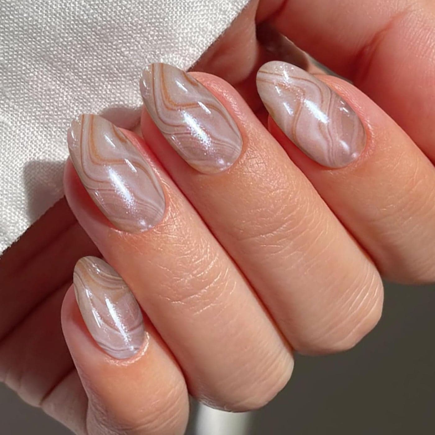 JMEOWIO Gel Nail Stickers Marble French Tip Semi Cured Gel Nail Strips Wraps UVLED Nails Art Design Decoration Accessories