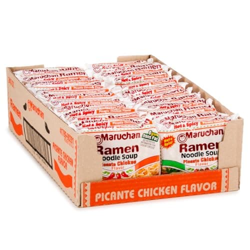 Maruchan Ramen Noodle Soup Picante Chicken Flavor JapaneseStyle Instant Noodles Quick Easy Meal for Students Busy Families 3 Oz 24 Pack