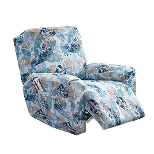 Eco-Ancheng Recliner Slipcovers 4-Pieces Lazyboy Covers Couch Chair Cover Non Slip Reclining with Storage Pockets Furniture Protector for Living Room