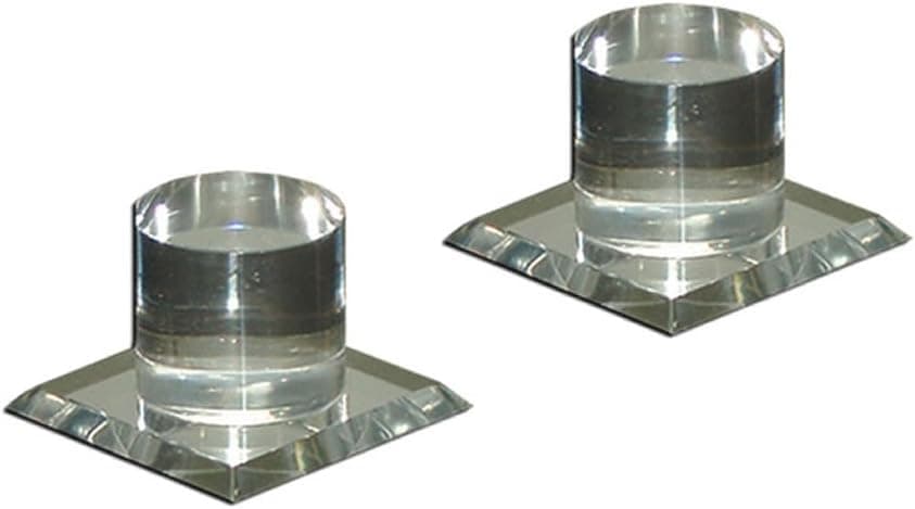 Mirart Pull Handle Self Stick Round Acrylic Mirror Finger Knob 2 Pack
