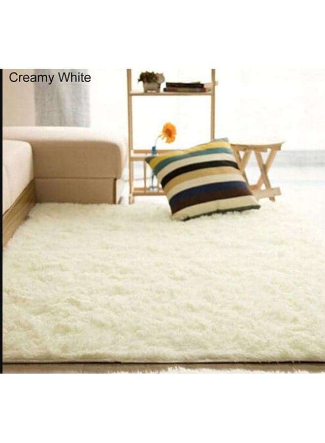 Anti-Skid Soft Area Rug Cream White 80x120cm