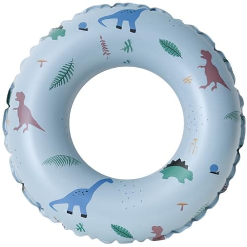 Pool Floats for Kids Ages 510 Swimming Pool Toys Inflatable Pool Tubes Simple Stripes Cute Swim Rings Kids Floaties Water Toys for Pool Beach Party Dinosaur