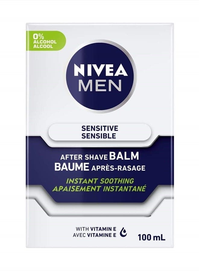 NIVEA FOR MEN Sensitive Post Shave Balm 3.30 oz (Pack of 2)