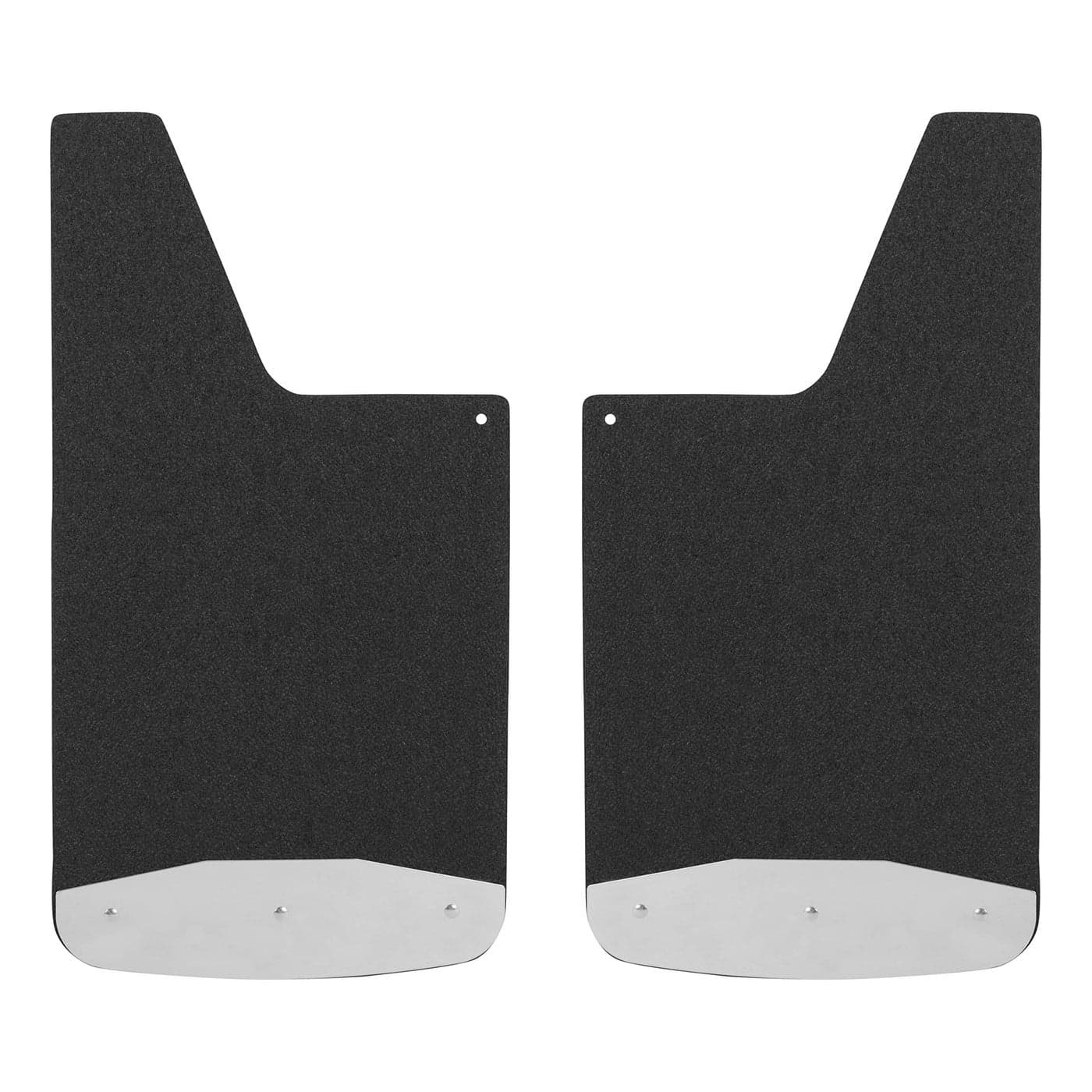 LUVERNE 251223 Universal Front or Rear 12Inch x 23Inch Textured Rubber Mud Guards with Stainless Steel Plates 2 Flaps