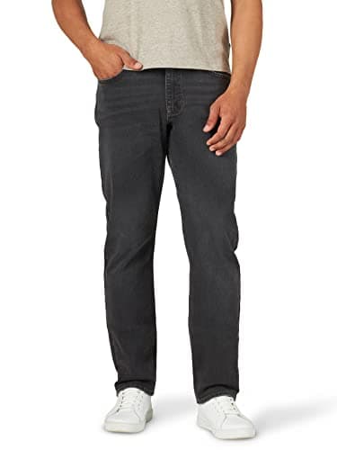 Wrangler Authentics Men's Athletic Fit Stretch Jean, Black Charcoal, 32W x 32L