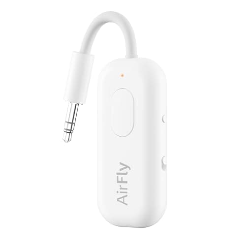 Twelve South AirFly Pro Bluetooth Wireless TransmitterReceiver Adapter for 2 Headphones Audio Sharing Compatible with 35mm aux Jack for Airplanes TV Gym Stereo and Travel 25 Hr Battery