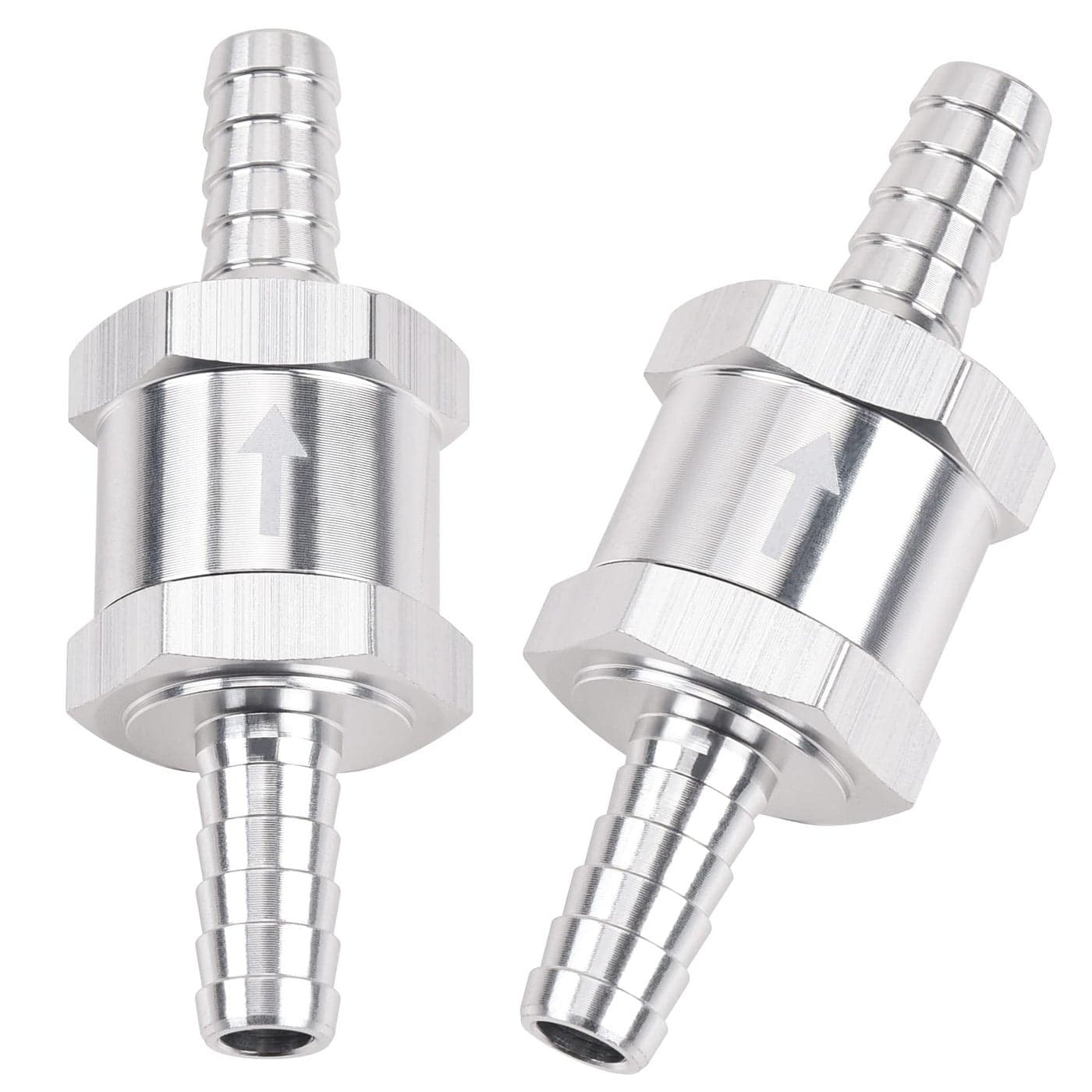 EVIL ENERGY 14 Fuel Check Valve One Way Inline Non Return Diesel Gasoline Silver6mm OD2PCS