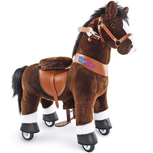 PonyCycle Horse Ride on Toy for Toddlers Boy Toys Classic Model U with Brake 30 HeightSize 3 for Age 34 Giddy up Riding Horse Rocking Horse Rides Chocolate Brown Ux321