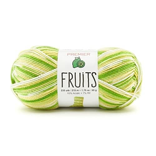 Premier Yarns Fruits Yarn Acrylic Sock Weight Yarn for Crocheting and Knitting 235 yds Lime