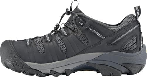 KEEN Utility Men's Atlanta Cool Low Steel Toe Work Shoe, Black/Dark Shadow, 10 Wide US