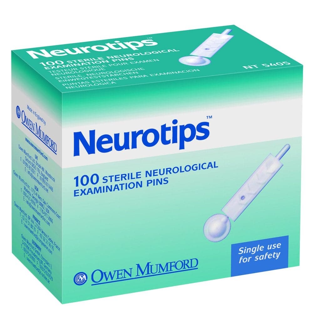 Neurotips Peripheral Neuropathy Examination Pins White Red 100 Count