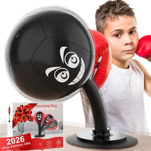 Desktop Punching Bag with Suction Cup Punch Away Stress Heavy Duty Office Desk Stress Ball for Adults Kids Fun Boxing Toy for Coworkers Friends