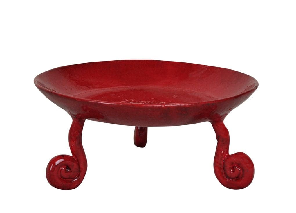 Lalhaveli Red Pillar Candle Stand for Home Decoration Wrought Iron Candle Holder Tea Light Candle Holder (2x4.5 Inch)