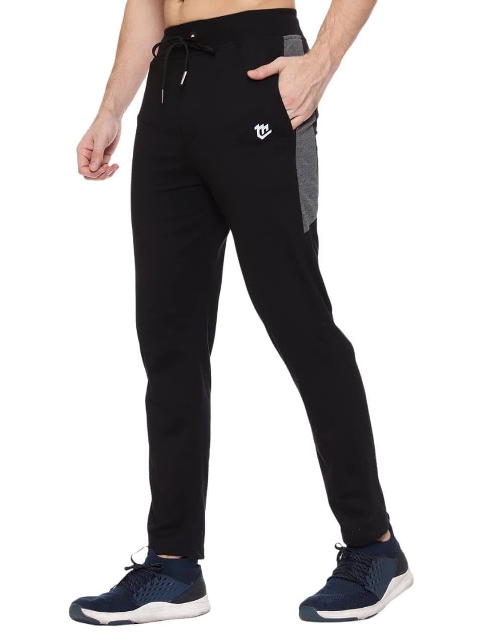 MARK LOUIIS Men Mid Rise Regular Fit Trackpants (ML-POTP-401_Black_XXXX-Large)
