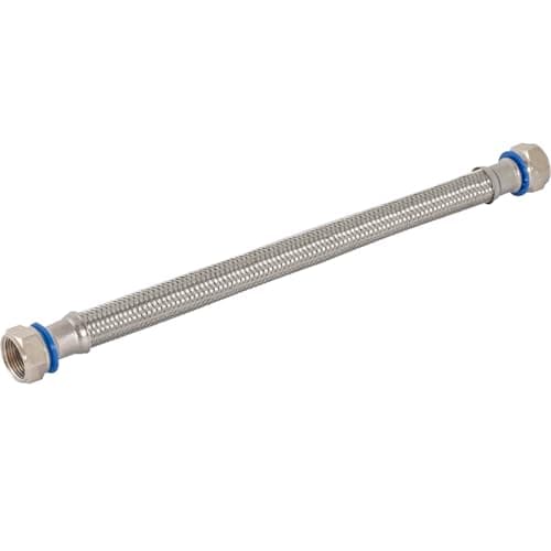Eastman 12 Inch Steel-Flex Water Heater Connector, 3/4 Inch x 3/4 Inch FIP Swivel, Braided Stainless Steel Water Heater Connectors, 48250