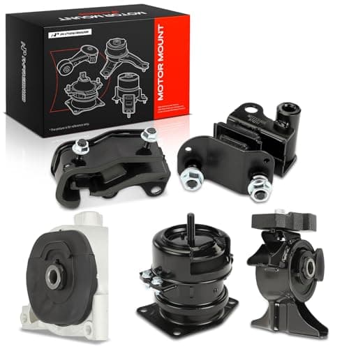 APremium 5PCS Engine Motor Mount and Transmission Mount Kit Compatible with Honda Ridgeline 2006 2007 2008 35L Automatic Transmission Replace 50805S3V010 50806SJCA01